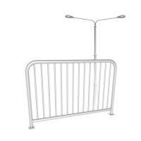 Bariera chodnikowa U11a - 150x110 z pionowymi szczeblinkami (przykręcana) ocynk ogniowy Bariera drogowa
